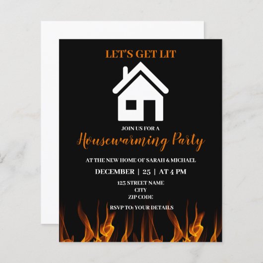 Funny Humor Housewarming Party (Voorkant / Achterkant)