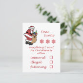 Funny Humor Kerstman Beste kerstman Briefkaart (Staand voorkant)