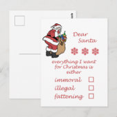 Funny Humor Kerstman Beste kerstman Briefkaart (Voorkant / Achterkant)