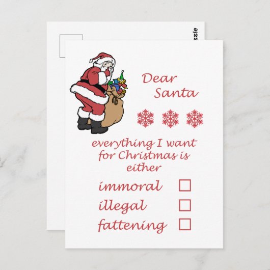 Funny Humor Kerstman Beste kerstman Briefkaart (Voorkant / Achterkant)