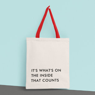 Funny Humor minimalist Modern Typografie Tote Bag