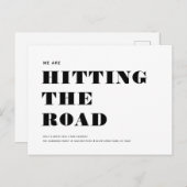 Funny Humor New Address Simple Minimalist Movement Aankondigingskaart (Voorkant / Achterkant)