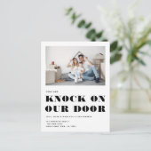 Funny Humor New Address Simple Photo Moving Aankondigingskaart (Staand voorkant)