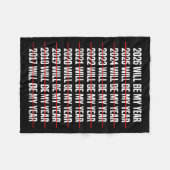 Funny Humor New Years Eve 2026 Will Be My Year  Fleece Deken (Voorkant (Horizontaal))
