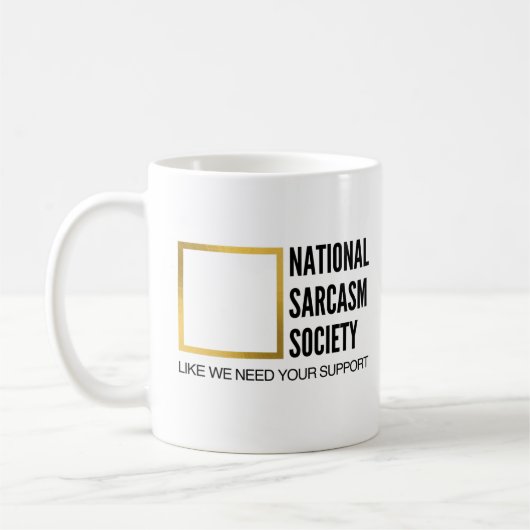 Funny Humor Novelty National Sarcasm Society Koffiemok (Links)