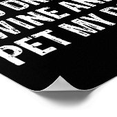 Funny Humor Puppy Lover Cute Fun Animals And Sarca Poster (Hoek)