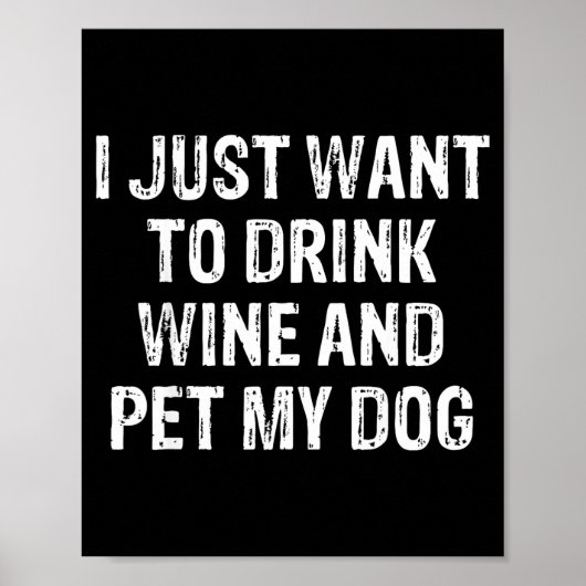 Funny Humor Puppy Lover Cute Fun Animals And Sarca Poster (Voorkant)