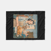 Funny Humor Retro Thanksgiving Family Dysfunction Fleece Deken (Voorkant (Horizontaal))