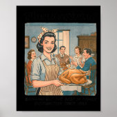 Funny Humor Retro Thanksgiving Family Dysfunction  Poster (Voorkant)