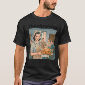 Funny Humor Retro Thanksgiving Family Dysfunction T-shirt (Voorkant)