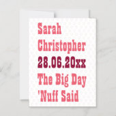 Funny Humor Rustic Custom Wedding Save the Date Magnetische Uitnodiging (Voorkant)
