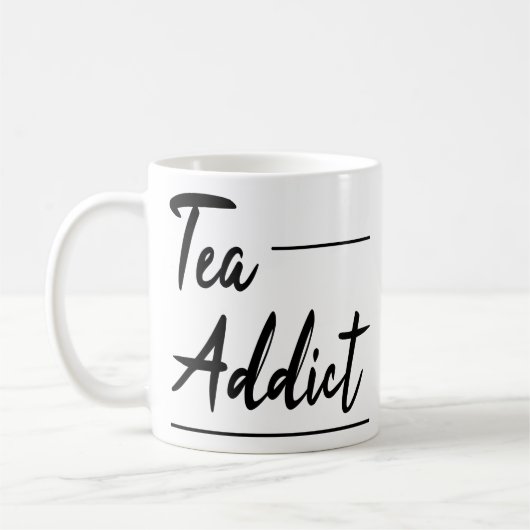 Funny Humor Tea citeert Gift : Tea Addict Koffiemok (Links)