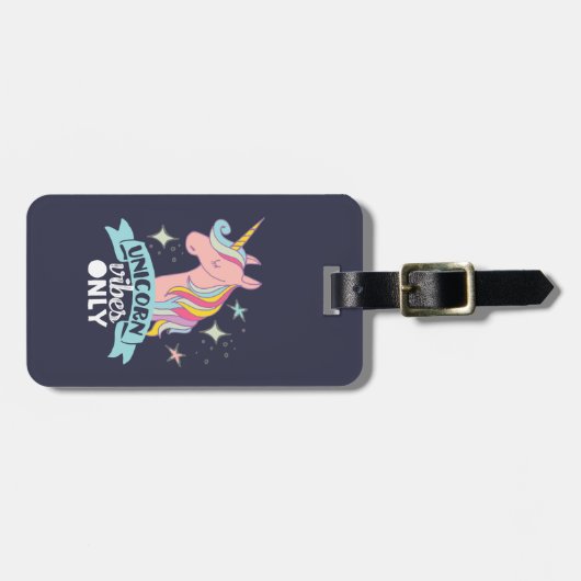 Funny Humor Unicorn Vibe only Bagagelabel (Voorkant horizontaal)