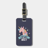 Funny Humor Unicorn Vibe only Bagagelabel (Voorkant verticaal)