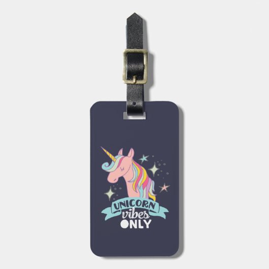 Funny Humor Unicorn Vibe only Bagagelabel (Voorkant verticaal)