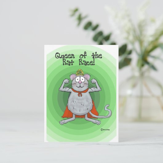 Funny Humor van Rat Race Boss Day Briefkaart (Staand voorkant)