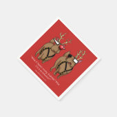 Funny Humor voor kerstrendieren Napkins Servetten (Hoek)