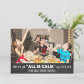 Funny Humor Wenskaart met Kerstmis (Staand voorkant)