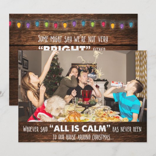 Funny Humor Wenskaart met kerstmis (Voorkant / Achterkant)