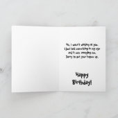 Funny Humor Wink Cat Birthday Card Feestdagen Kaart (Binnen)