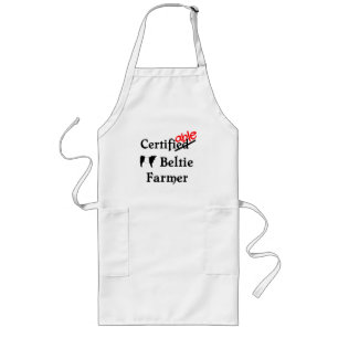 Funny Humorisable Certivable Beltie Farmer Gift Lang Schort