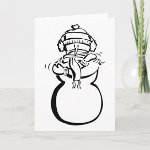 Funny Humorous Cold Snowman Holidays Christmas Feestdagen Kaart