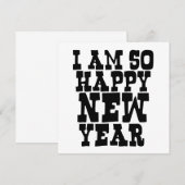 funny humorous happy new year sayings kaart (Voorkant / Achterkant)