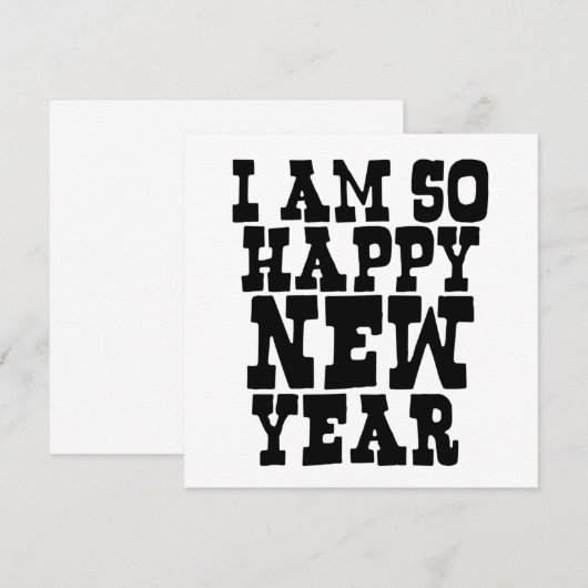 funny humorous happy new year sayings kaart (Voorkant / Achterkant)