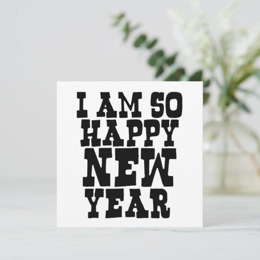 funny humorous happy new year sayings kaart (Staand voorkant)