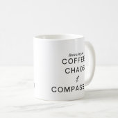 Funny Humorous Nurse Coffee and Compassion  Koffiemok (Voorkant rechts)