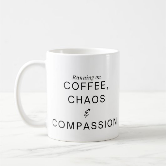 Funny Humorous Nurse Coffee and Compassion  Koffiemok (Links)