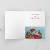 FUNNY, HUMOROUS SANTA CLAUS  foto-sjabloon Feestdagen Kaart (Binnen)