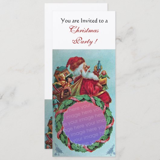 FUNNY, HUMOROUS SANTA CLAUS  foto-sjabloon Kaart (Voorkant / Achterkant)