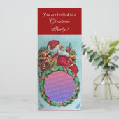 FUNNY, HUMOROUS SANTA CLAUS  foto-sjabloon Kaart (Staand voorkant)