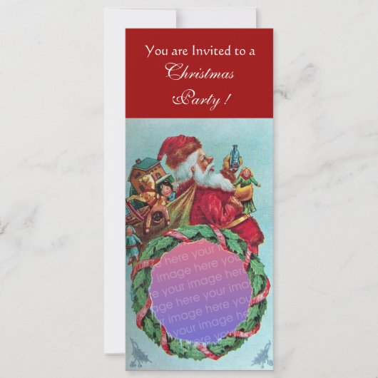 FUNNY, HUMOROUS SANTA CLAUS  foto-sjabloon Kaart (Voorkant)