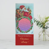 FUNNY, HUMOROUS SANTA CLAUS  foto-sjabloon Kaart (Staand voorkant)