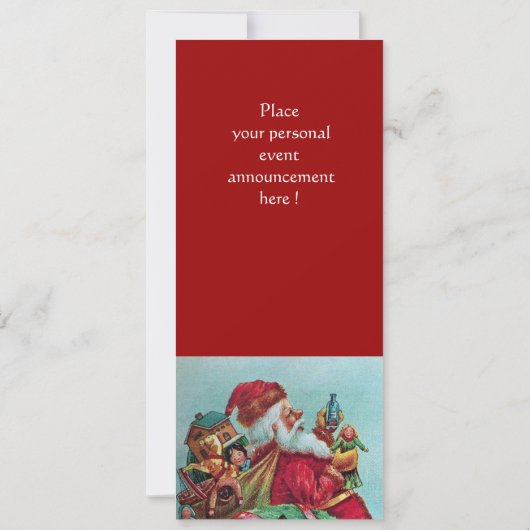 FUNNY, HUMOROUS SANTA CLAUS  foto-sjabloon Kaart (Achterkant)