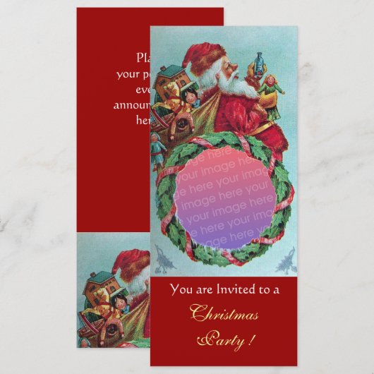 FUNNY, HUMOROUS SANTA CLAUS foto-sjabloon Kaart (Voorkant / Achterkant)
