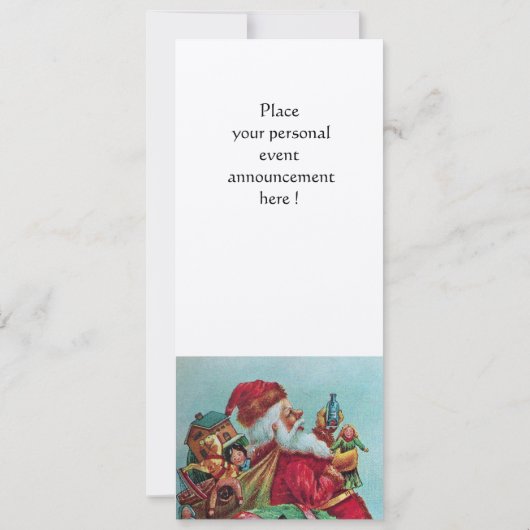 FUNNY, HUMOROUS SANTA CLAUS  foto-sjabloon Kaart (Achterkant)