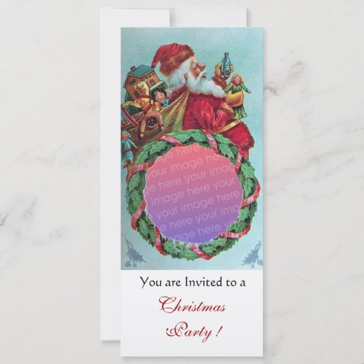 FUNNY, HUMOROUS SANTA CLAUS foto-sjabloon Kaart (Voorkant)