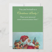 FUNNY, HUMOROUS SANTA  Foto Sjabloon groen Kaart (Achterkant)