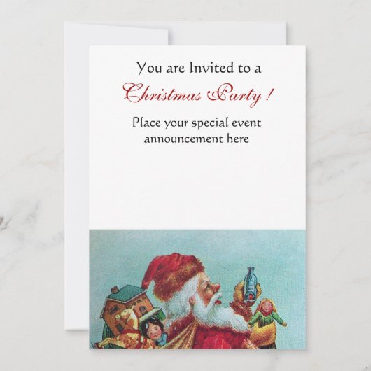 FUNNY, HUMOROUS SANTA  Foto Sjabloon wit Kaart (Achterkant)