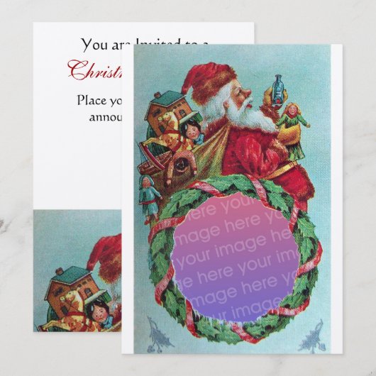 FUNNY, HUMOROUS SANTA -mas foto-sjabloon Kaart (Voorkant / Achterkant)