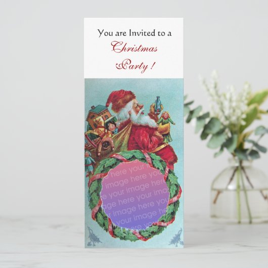 FUNNY, HUMOROUS SANTA -mas foto-sjabloon Kaart (Staand voorkant)