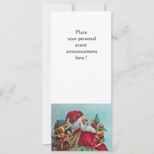 FUNNY, HUMOROUS SANTA -mas foto-sjabloon Kaart (Achterkant)