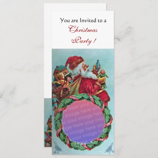 FUNNY, HUMOROUS SANTA -mas foto-sjabloon Kaart (Voorkant / Achterkant)