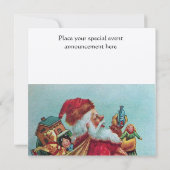 FUNNY, HUMOROUS SANTA -mas foto-sjabloon Kaart (Achterkant)