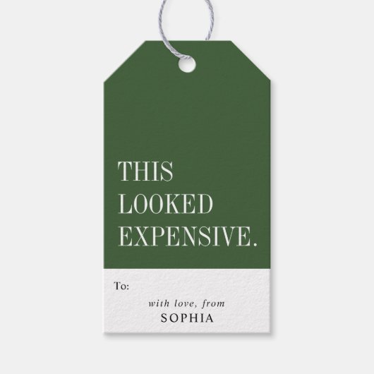 Funny Humorous This Looked Expensive Cadeaulabel (Voorkant)