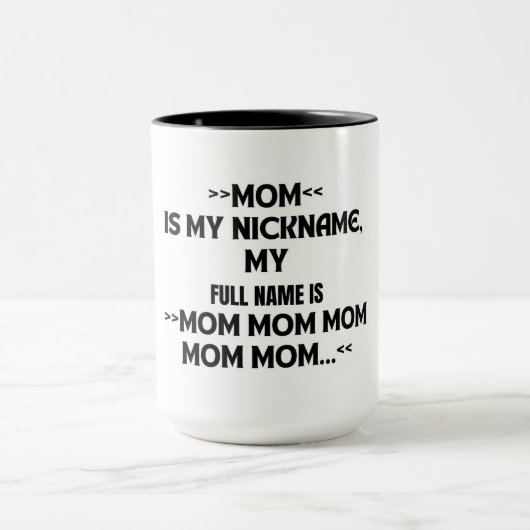 Funny/Humoureus Quote Coffee Mok (zwart en wit) (Midden)