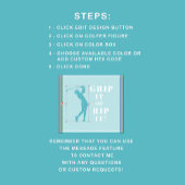 Funny Humoureuze Golf Grip Womens Blauwgroen Golfhanddoek